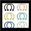 & Studs Body Jewelry Drop Delivery 2021 Horseshoe Fake Ring C Clip Bcr Septum Lip Stainless Steel Piercing Falso Nose Rings Hoop For Women Me