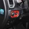 Copertura decorativa del rivestimento dell'interruttore del faro dell'automobile per Dodge RAM 1500 18-20 in fibra di carbonio rosso