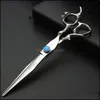 silver shears Hair Scissors Care & Styling Tools Products7 Inch Professional Cutting For Hairdresser Japanese Steel Sapphire Haircut Barbersh