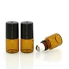 2022 nouveau mini rouleau ambre vide de 2 ml sur des bouteilles en verre bouteille de parfum liquide d'huile essentielle