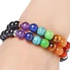 8mm Naturel Agate Pierre Brins Perles Coloré Charme Bracelets Pour Femmes Hommes Bracelet De Mode Party Club Élastique Bijoux