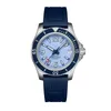 Relojes de pulsera Superocean Man Cerámica Bisel Negro Azul Caucho Acero inoxidable Movimiento mecánico automático Watch267V