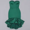 여성 드레스 섹시한 패션 v 목 strapless 중간 길이 캐주얼 빈티지 벨트 Vestido 210515