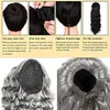 DrawString Ponytail Серый Натуральный Волнистый Кудрявый Пони Хвоста для Чернокожих Женщин, Короткие Серые Ponytails Удлинения Джерри Кудри Реальные Волосы с 2 Гребами и Эластичными NET 120G 140G