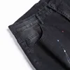 Jeans strappati Uomo Skinny Black Pencil Pants Moto Biker Party Casual Hole Jean Colore mendicante Pantaloni denim Uomo 210716