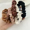 Hårtillbehör 6pcs / lot kvinnor scrunchies satin silke slips rep tjejer elastiska gummiband hårband hästsvanshållare 513 # g