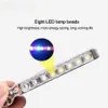 3 couleurs énergie éolienne voiture lumière 8 LED lumière du jour phare lampe Auto style feux diurnes sans alimentation externe