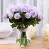 Decoratieve bloemen Kransen Rose Bouquet Fake Diy Artificial Wedding Party Wall Home Decoreren 1 PCS Silk Lace