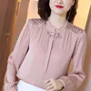 Spring Autumn Style Women Bluses Shirts Lady Casual Long Sleeve Stand Collar Flower Printed Blusas Tops DD8968 210401