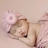 Bébé Donut Chapeau Nouveau-Né Élastique Coton Bonnet Arc Multi Couleur Infantile Turban Chapeaux Bébé Bandeau