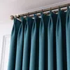 300 cm Höhe Wohnzimmer-Fenstervorhang, eleganter, moderner Schlafzimmer-Vorhang, Küche, Gromme Top, blaue Heimvorhänge 210712