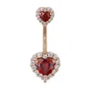 Other Musi Steel Navel Belly Button Ring Barbell Zircon Heart Piercing Sexy Jewelry