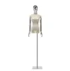 High grade suede electroplated hand Commercial Furniture clothing shop model props female half window fake mannequin doll display rack
