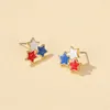 Bandiera americana color oro insetto libellula orecchini orecchini per le donne farfalla stella orecchini Brincos Oorbellen gioielli X0709 X0710