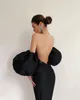 Women Sexy Mid-calf Black Pink Off the Shoulder Party Elegant Celebrity Satin Prom Cocktail Bodycon Dress 210416331k