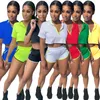 new Summer tracksuits Women jogger suit pullover T-shirts crop top+shorts two piece set plus size 3XL outfits short sleeve black sports suits casual sportswear 4763