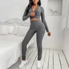 Yoga Fit Sportkläder Kvinnor Stilar Outfits Tracksuits Satser för Kvinna Aktiv Suit Coat Leggings Fitness Gym Jacka Lärar Tracksuit Designs Kläder Casual Workout