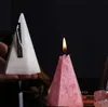 Nordic Cone Geométrico Scented velas Jasmine Rose Aromaterapia Óleo Essencial Vela de Longo Quarto Caseiro Longo Candleszc703