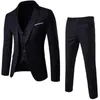 Mäns kostymer Blazers Mens Groom Wear Tuxedos 3 Piece Wedding Suit Groomsmen Man Formal Business for Men (Jacket + Pants + Vest)