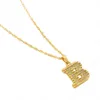 Or 26 lettres collier breloque Alphabet personnalisé A-Z pendentif colliers mode torsion chaîne bijoux pour femmes hommes filles