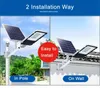 100W 200W LED-Solar-Straßenlaterne für den Außenbereich, wasserdicht, IP65, Garten mit Fernbedienungsmast