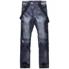 Jeans masculinos denim calças de snowboard inverno suspensórios skate skate placa de neve impermeável à prova de vento quente espessado esqui