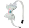 Girl Baby Rainbow Unicorn Headband Accessories Sequin Fruit Bowknot Hair Sticks Cartoon Shining Bow