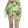 Costumi da bagno da donna Copricostume da spiaggia trasparente da donna Sciarpa avvolgente Pareo Sarong Abito Avocado maturo Casual