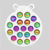 Rainbow Push PoPers Bubble Fidget Toy Versión actualizada Colorido ABS Sensorial Ansiedad Alivio Cosas para niños Niños Descompresión Juguetes Antiestrés Regalo y caja