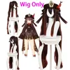 Shzq Genshin Impact Hutao Cosplay Costume Uniform Wig Cosplay Anime Game Hu Tao Chinese Style for Women Y0903
