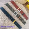 mens reversible lederen riem