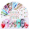 Stickers stickers 16-st/set wintermas voor nagels goud zilveren kerst sneeuwvlok wateroverdracht sticker schuifregelaar manicure decoratie z-ya prud22