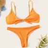 Sexy Rippen Badeanzug Weibliche Bandeau Bikini Set Solide Weiß Lila Bademode Frauen Badeanzug Badegäste Baden 210629