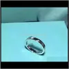 Band Rings Jewelry Drop Delivery 2021 Top Quality 316 Stainless Steel Love For Women Single Diamond Finger Couple Wedding Ring Without Box Hi