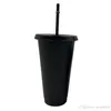 500 adet 24 oz / 710ml İçecek Suyu Tumblers ve Saman Sihirli Kahve Kupaları Plastik Bardak Logo DHL özelleştirebilirsiniz