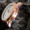 41mm Master Control Q1522420 1522420 Automatic Men's Watch White/Blue Dial Power Reserve Rose Gold Case Leather Strap Gents Watches HWJL Hello_Watch 37 (1)