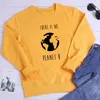 Women's Hoodies & Sweatshirts There Is No Planet B Women Sweatshirt Autumn Womens Clothing Causal Pullover Long Sleeve Jumpers Save The Eart