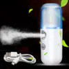 200pcs 30ml Mini Nano Mist Sprayers 718B Estilo inglés 5 colores Pulverizador facial recargable por USB Nebulizador USB Hidratante facial Humidificador Hidratante Cuidado de la piel