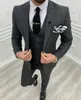 3-Piece Handsome Men Suit Fashion Plaid Wedding Tuxedos Coat+Pant+Vest For Man Slim Fit Groom Wear