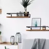 Badkamer planken Wall-Hung Type Wall Shelf Sundries Opbergdoos Prateleira Hanger Organizer Houten decoratief