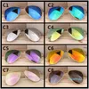Лучшие продажи Pilot Classic Солнцезащитные очки Новые Металлические Смола Солнцезащитные очки Eye Protection UV400 Солнцезащитные очки Brand Оптовая 58 мм