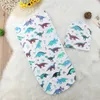 Baby Sleeping Bag Hat Cute Style Swaddles Cartoon Dinosaur Flowers Printed Child Infant Wrapped9866447