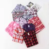 Sexig röd plaid 100% bomull pyjamas Set höst plus storlek Casual Kvinna Långärmad Pyjamas Homewear Sleepwear 210831