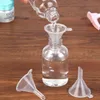 newMini Plastic Small Funnels Perfume Liquid Essential Oil Filling Transparent Funnel Kitchen Bar Dining Tool EWE6029