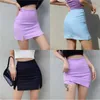 Woman skirts korean style kawaii womens vintage black mini high waisted pencil short sexy tennis purple 210629