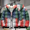 2023winter Down Jackets Coat Parka Bandana Paisley Mönster Harajuku Hip Hop Hooded Jackets för män Outwear Windbreaker Streetwear