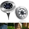 Solar Garden Lights Powered Panel LED Floor Lamps Deck Light 8/10/12/16/20 LEDs Underground Lamp Garden Pathway Spot Lawn Solars Lights