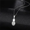 Anhänger Halsketten Edelstahl Ananas Silber Farbe Kette Weibliche Halskette Modeschmuck Für Frauen Freundin Liebhaber