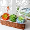 Couronnes de fleurs décoratives 1 pc Plantes Succulentes Artificielles Belle Lotus Paysage Fleur Mini Multicolore Faux Plantes Succulentes Plante Jardin Déco