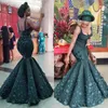 Arabia Aso Ebi Mermaid Evening Dresses Lace Sequin Flowers Prom Gowns Open Back Sleeveless Second Reception Dress